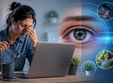 digital eye strain computer vision syndrome eye care karnal dr rishi eye institute