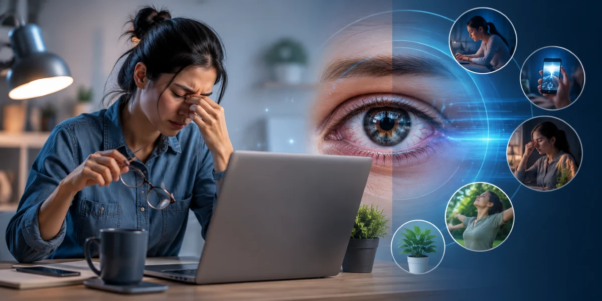 digital eye strain computer vision syndrome eye care karnal dr rishi eye institute